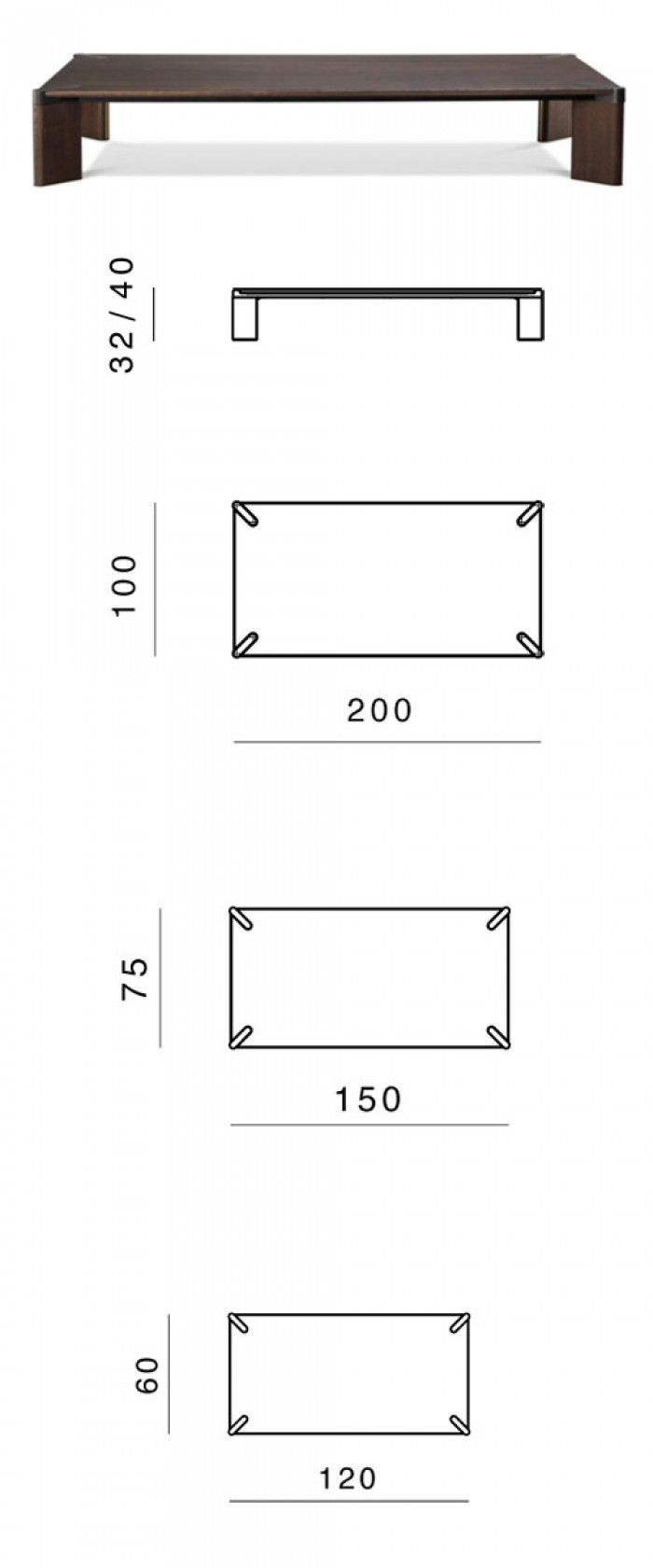 Ottanta Rectangular Coffee Table
