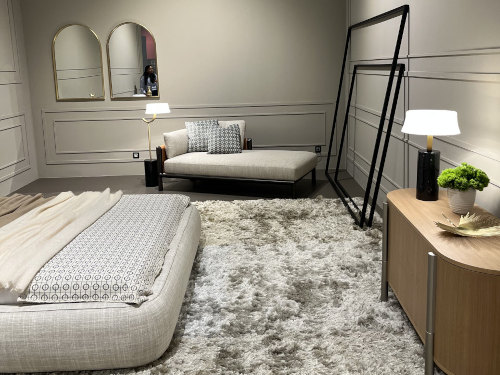 Frame Day Bed - Unduetre Table and Floor Lamp - Tarantino Dining Cabinet - Portrait Mirrors