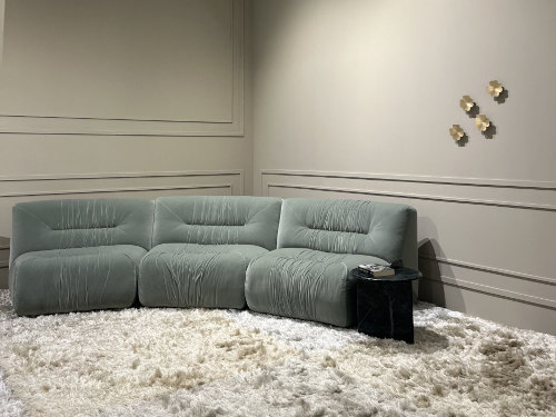 Mambo Sofa - Cards Side Table - Plumose Rug - Lucky coat stand 