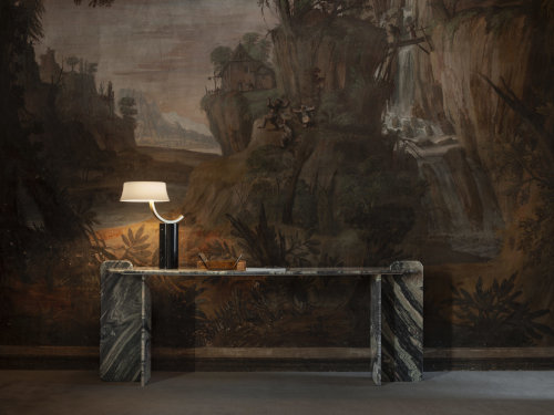 Cards Console + Unduetre Table Lamp