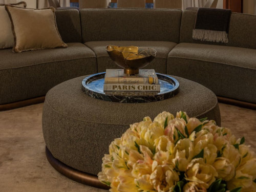 Abbracci sofas and Abbracci Ottomans