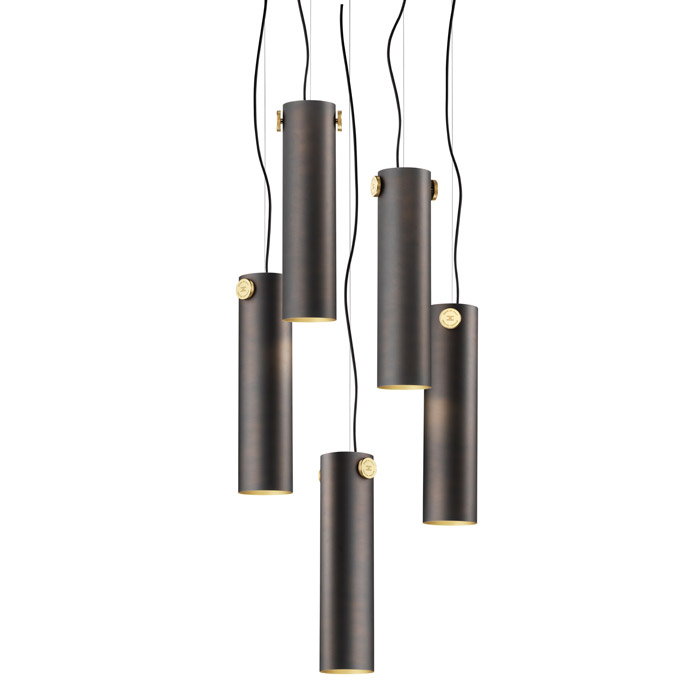 Indi-Pendant Cylinder 5 Lampade a Sospensione